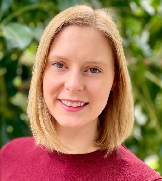 A young woman with a blonde bob