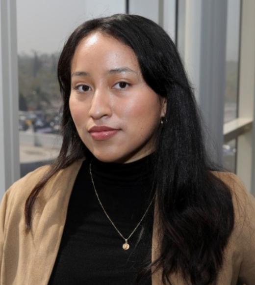 A young woman with straight dark hair